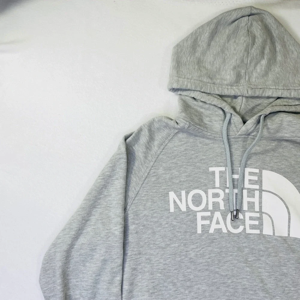 The North Face Mens Heather Grey Half Dome Pullover Hoodie Sweatshirt M Logo